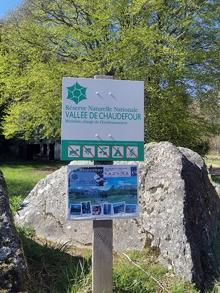 Panneau Vallée de Chaudefour - Nosvacances